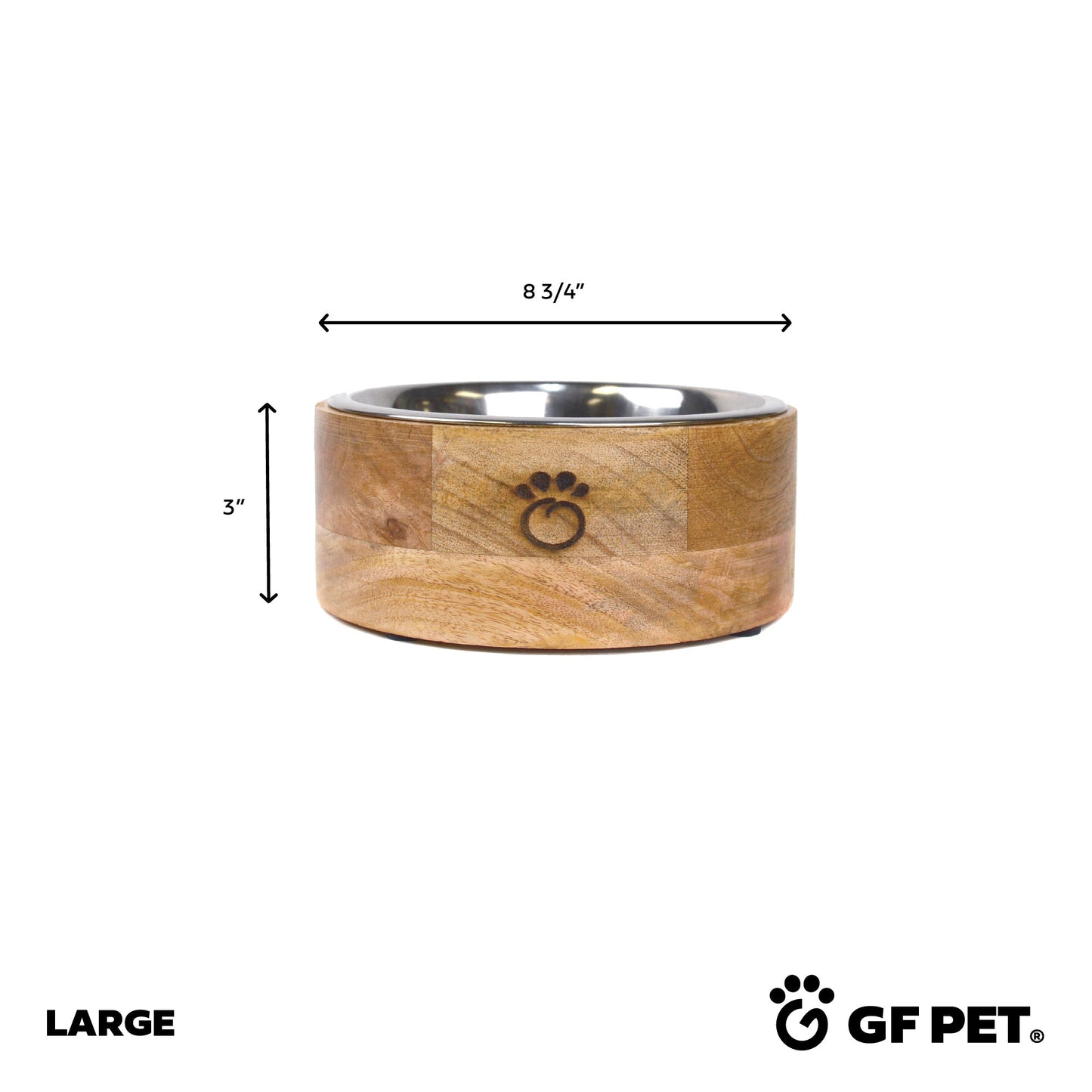 Dog Bowl Mango Wood Single