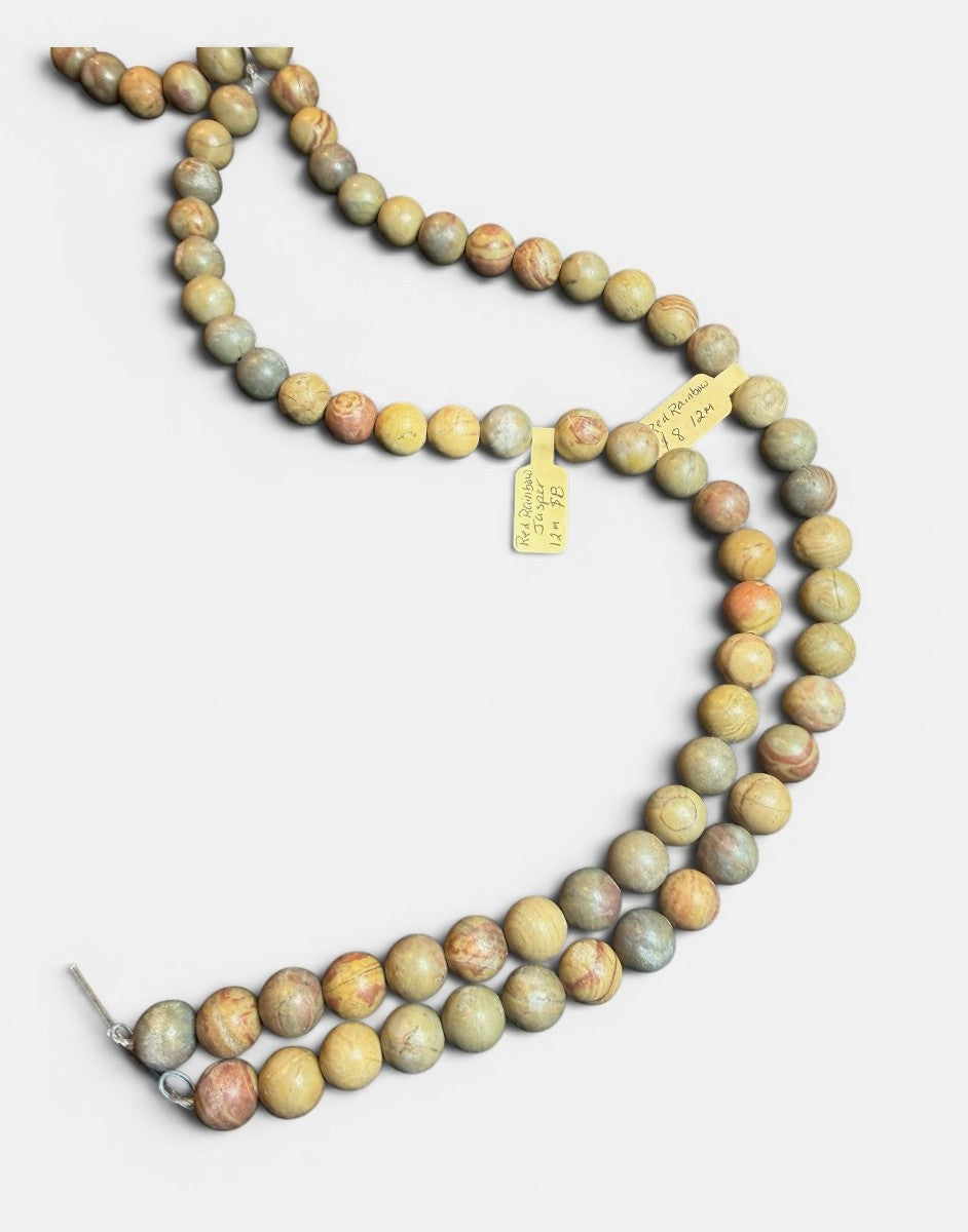 Jasper Red Rainbow 12 mm - 32 beads