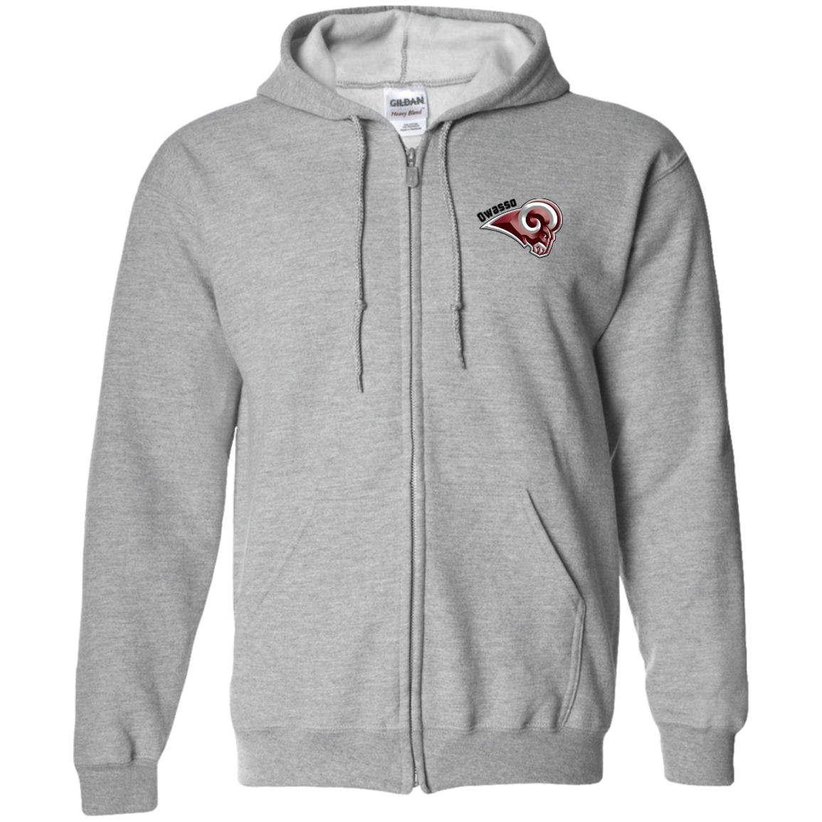 Zip Up Hooded Sweatshirt - Rams
