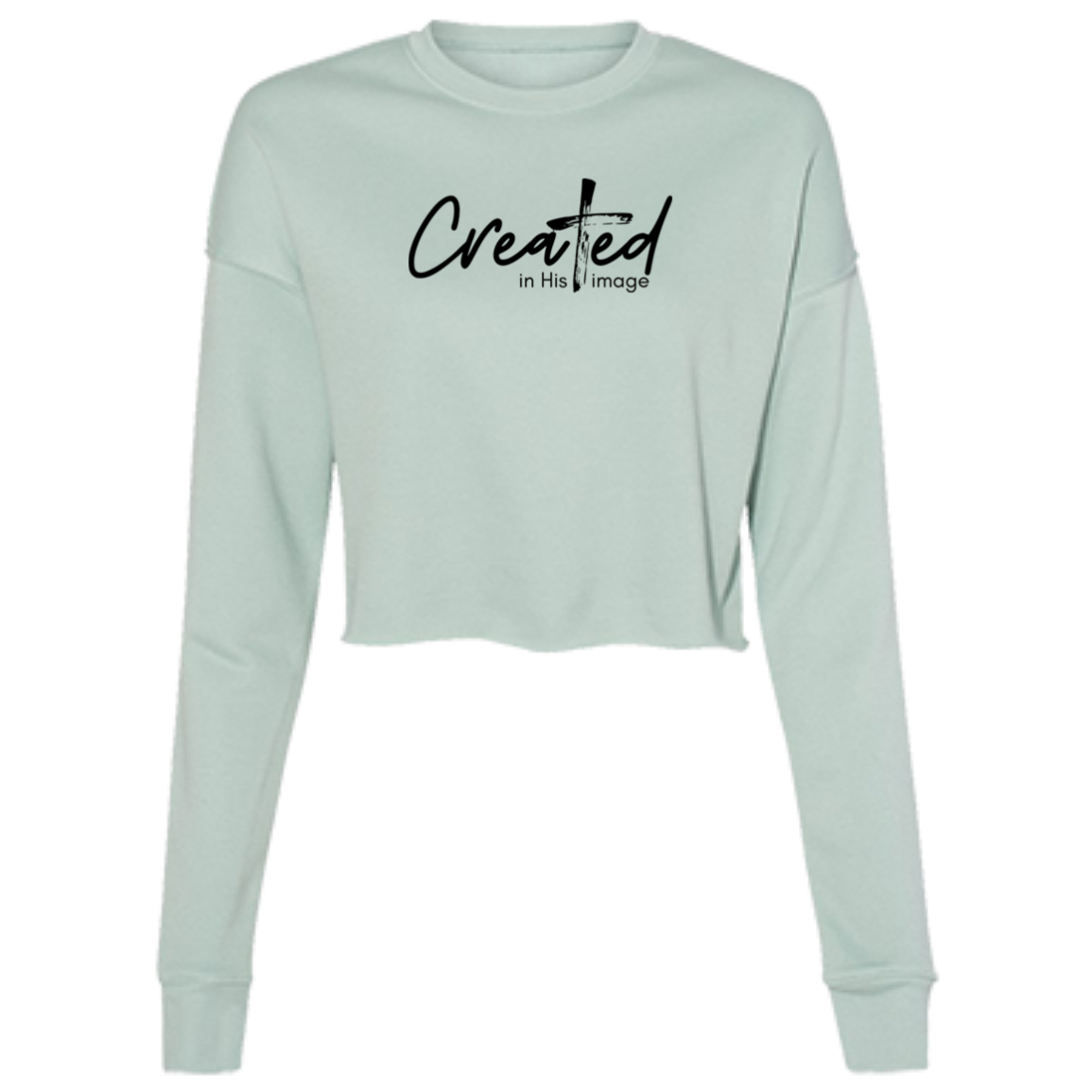 Ladies' Cropped Fleece Crew -Created