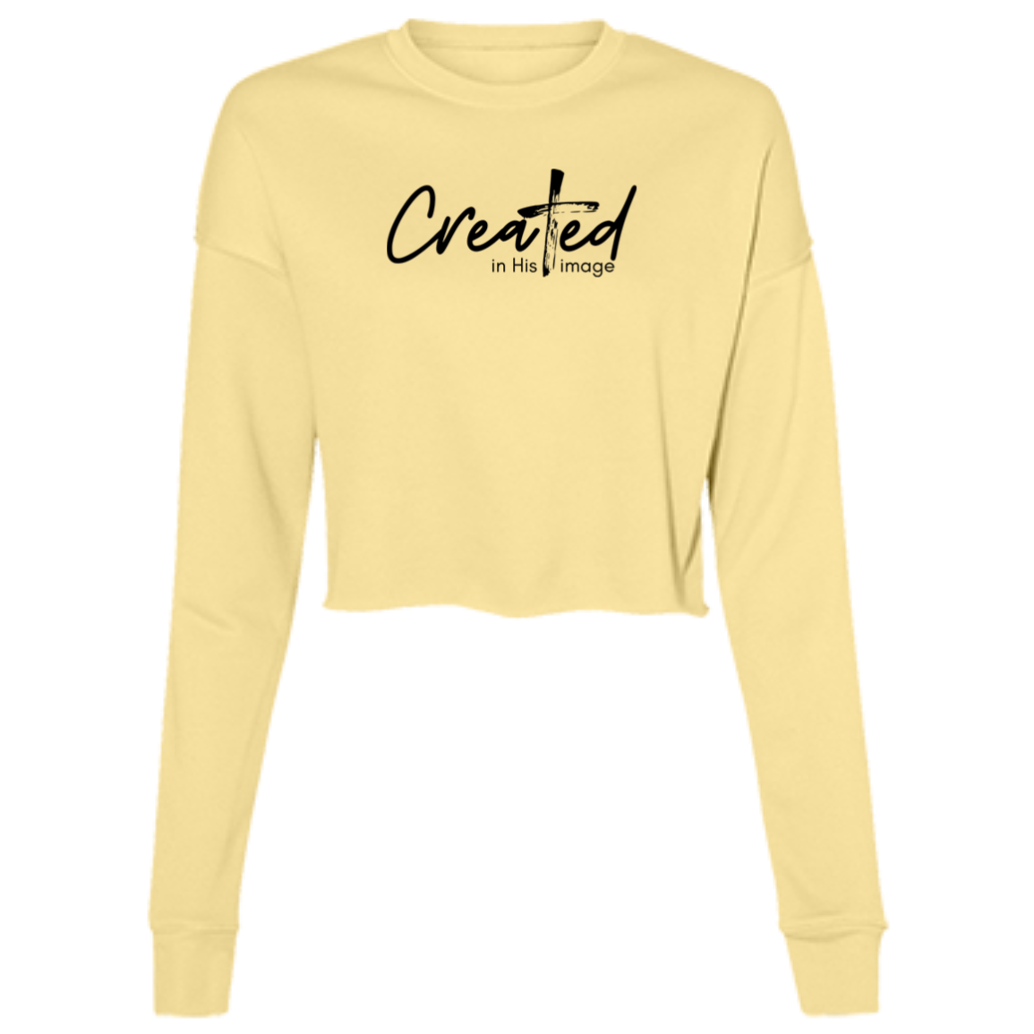 Ladies' Cropped Fleece Crew -Created