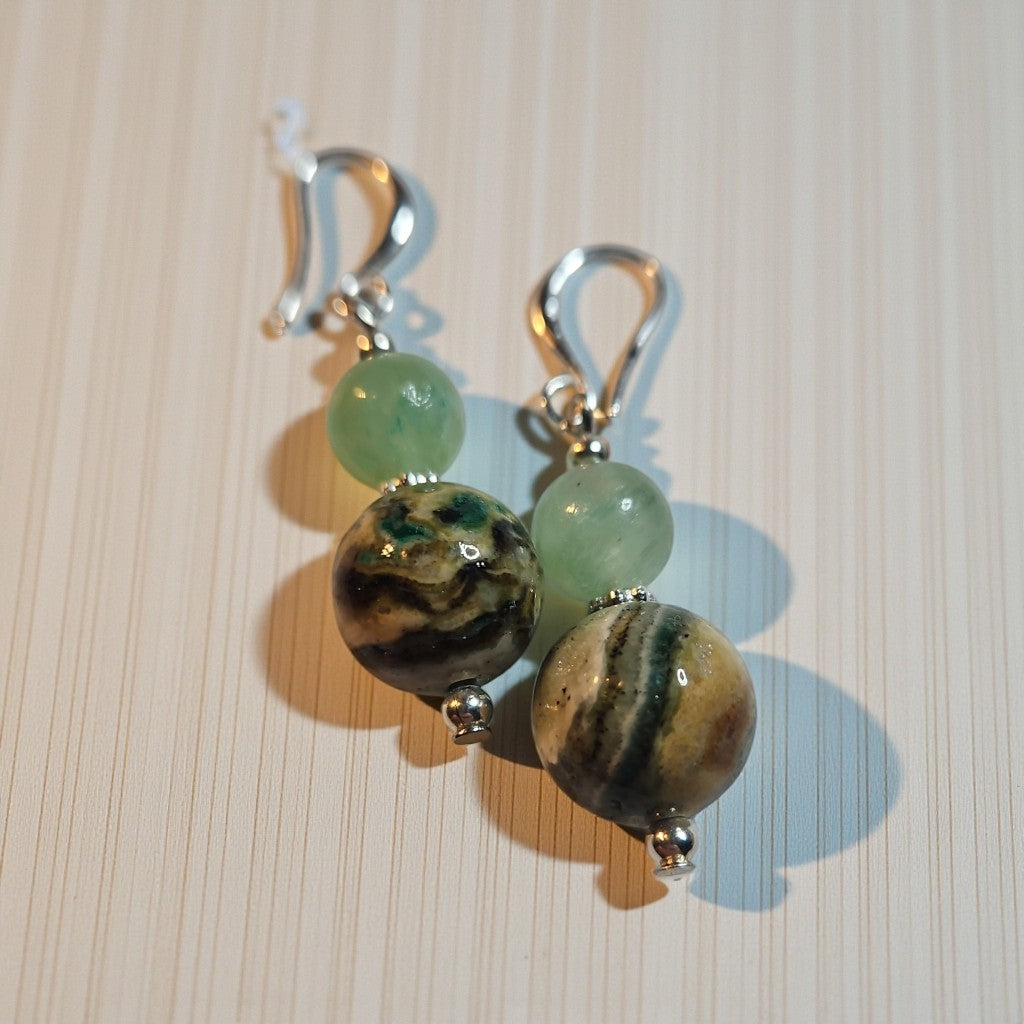 Phoenix Stone Earrings with 18K Gold or Sterling