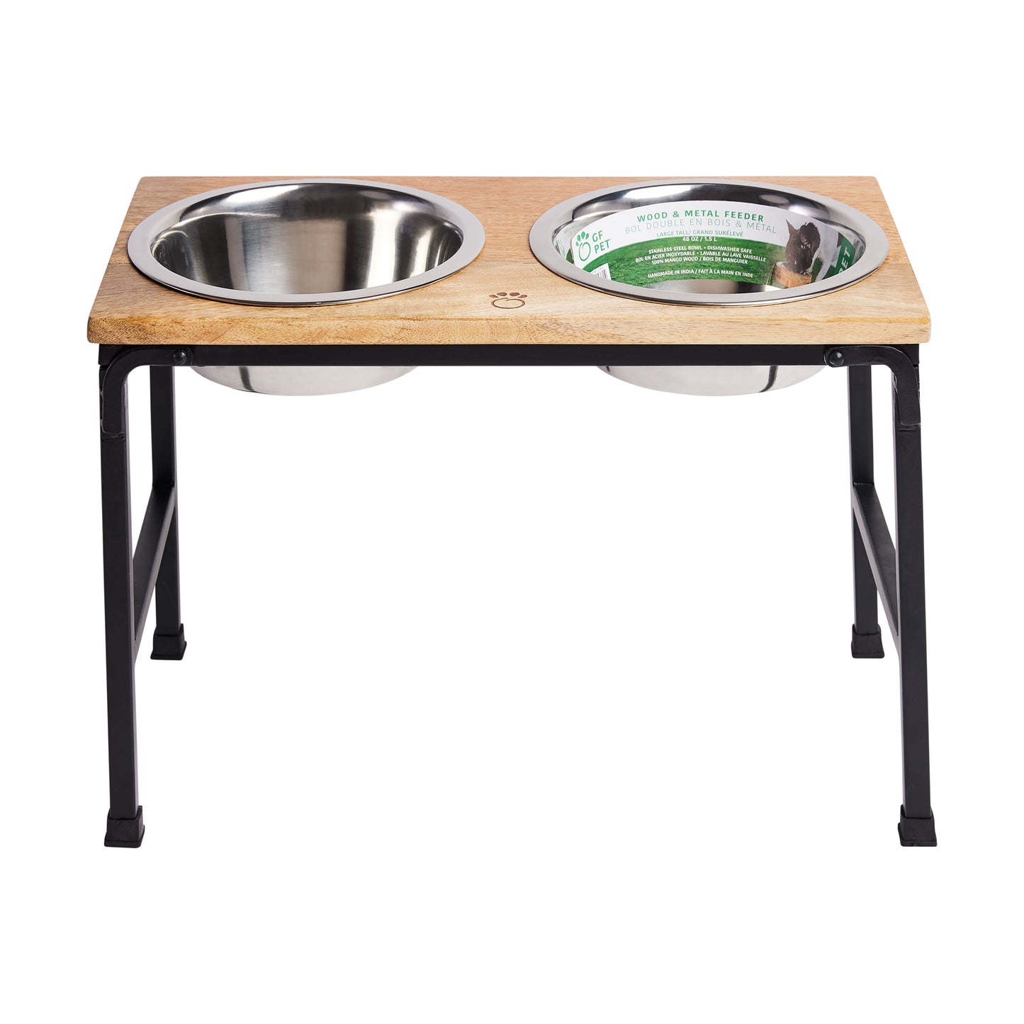 Dog Bowls MANGO Wood & Metal - Elevated