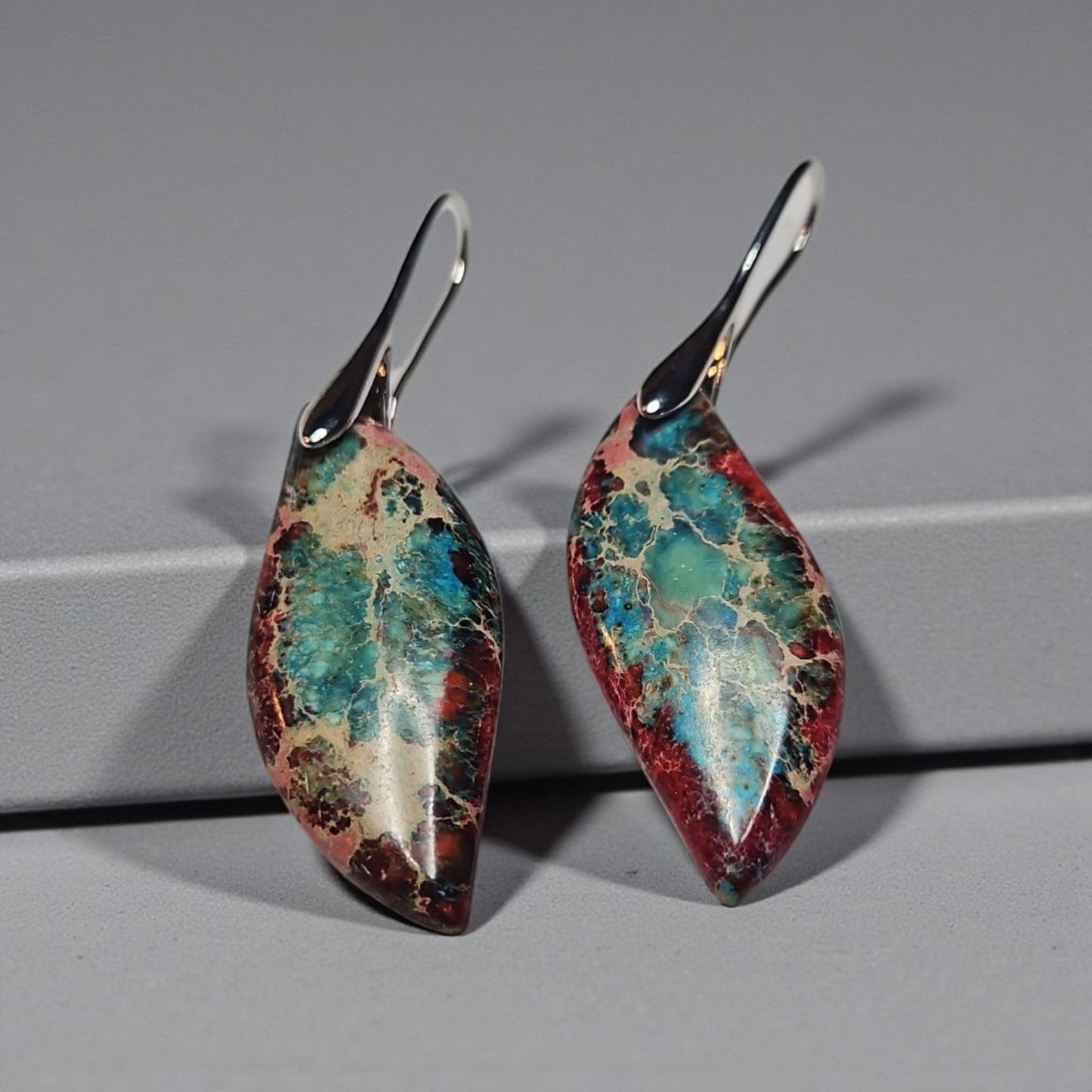 Jasper Teardrop Point Earrings - 5 Styles