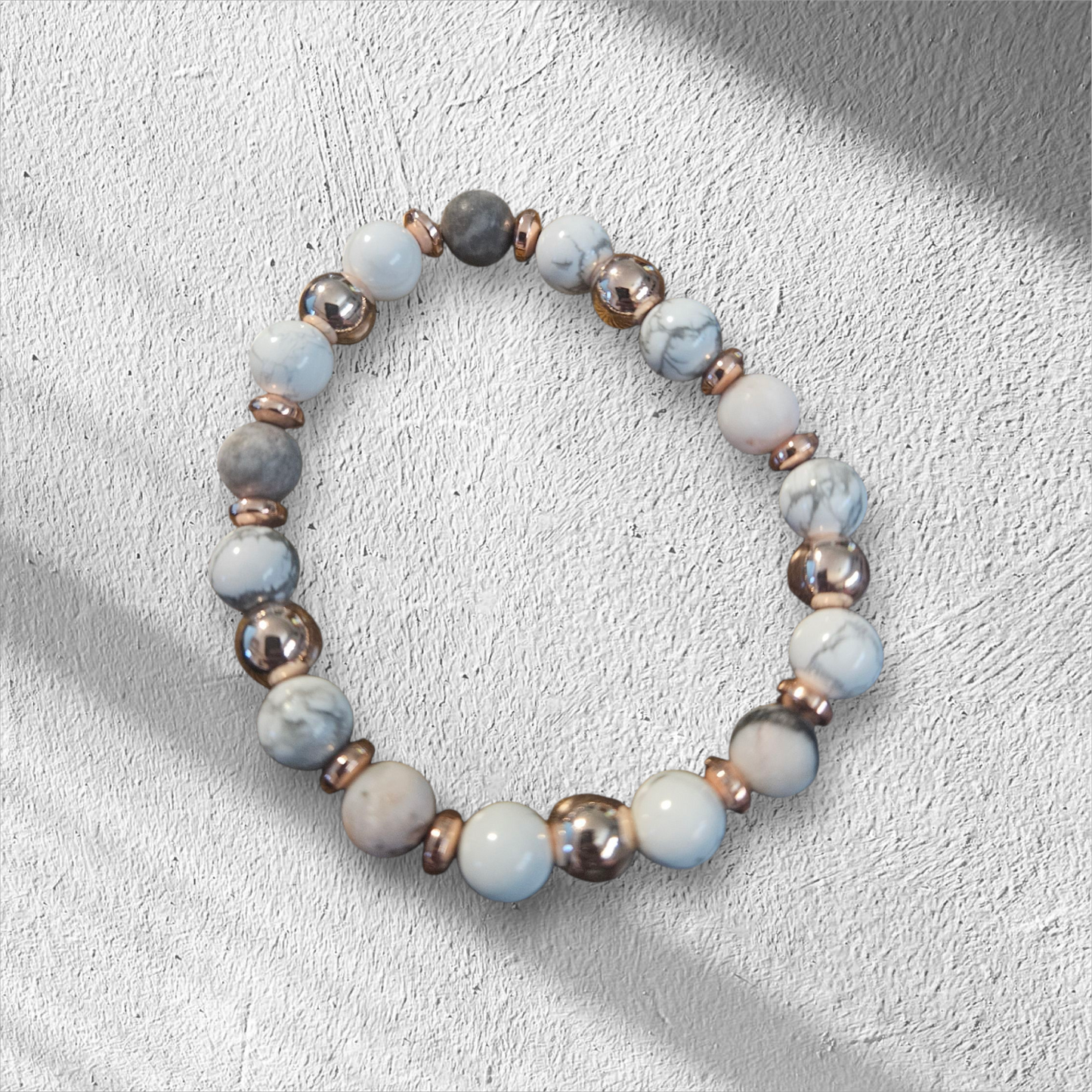 Pink Zebra Natural Stone Beaded Bracelets - 5 unique styles