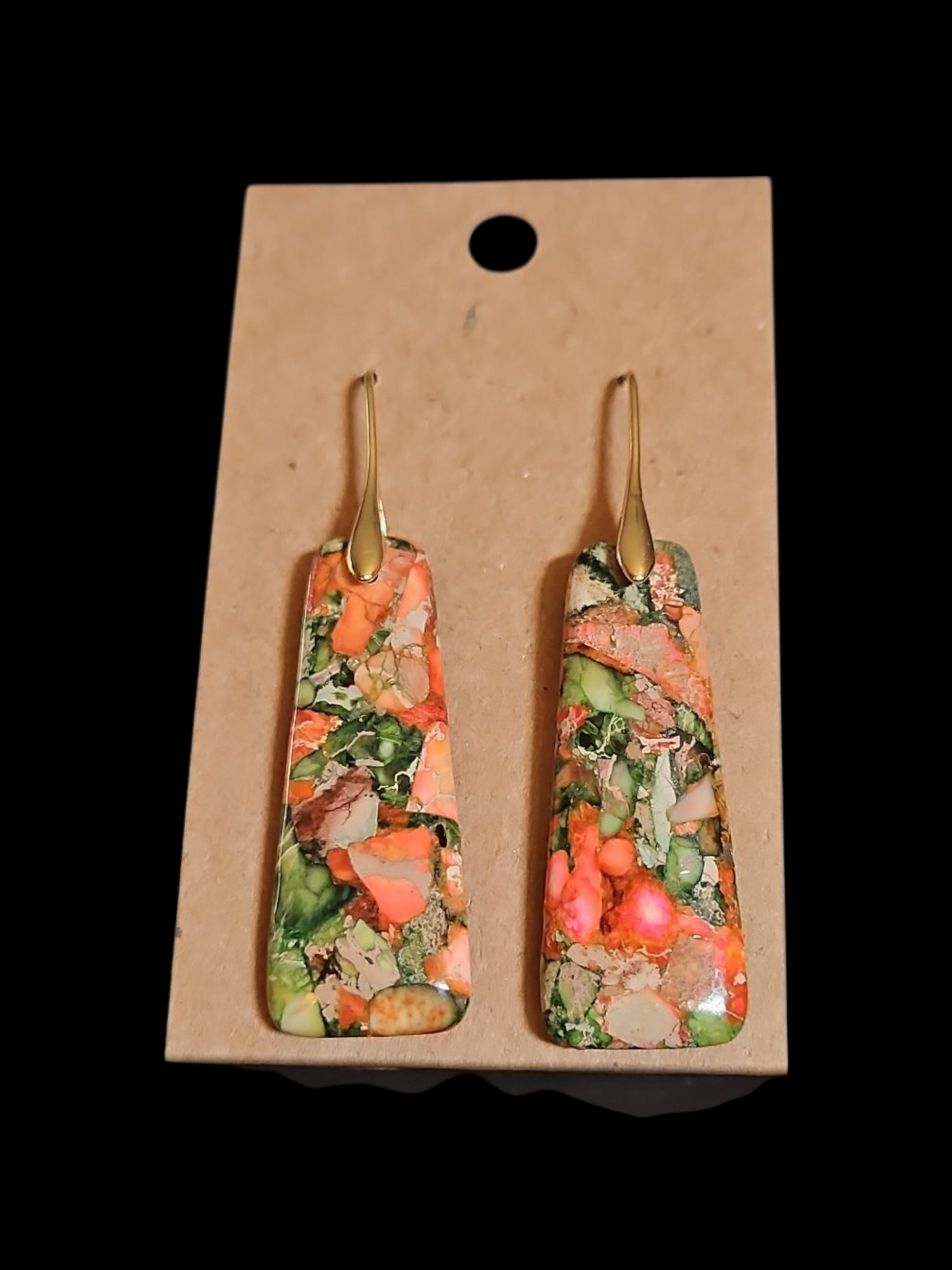 Jasper Trapezoid Patchwork Earrings - 2 Styles