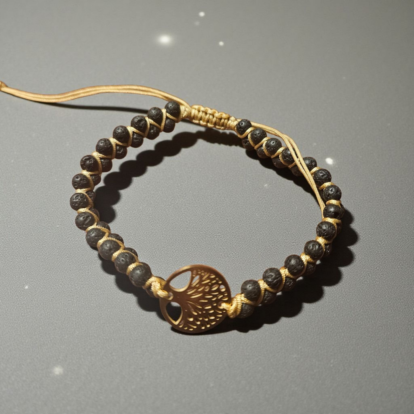 Jasper Boho Knitted Bracelets with Tree of Life Pendant - 4 Styles