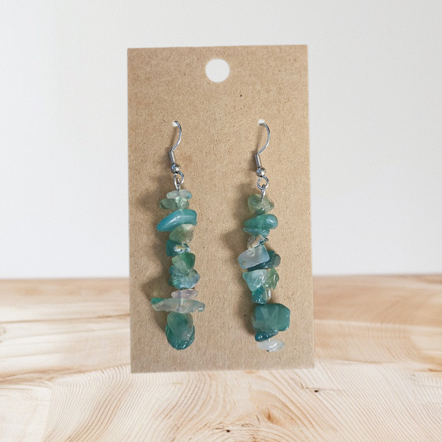 Bohemian Natural Chip Stone Drop Earrings