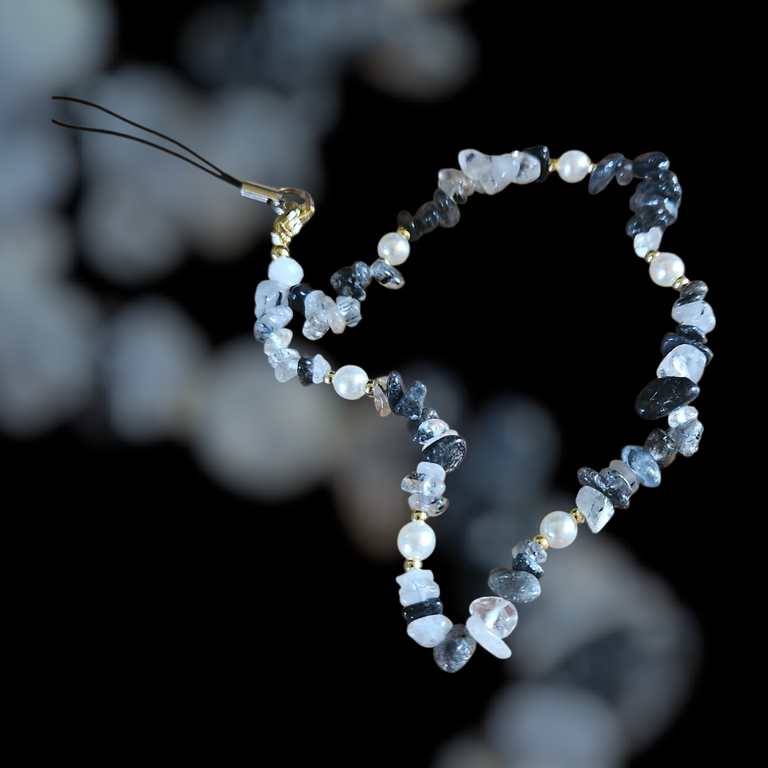 Phone Strap - Natural Crystal Agate Stone - 4 Styles