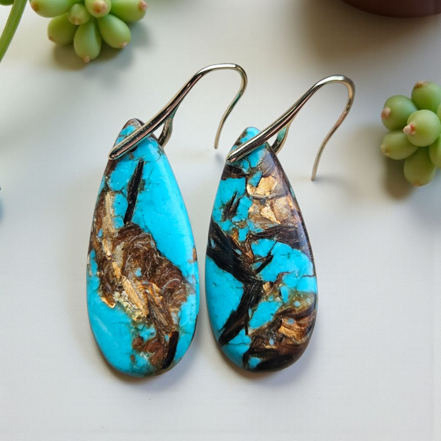 Jasper/Bronzite Manmade Earrings - 2 Styles