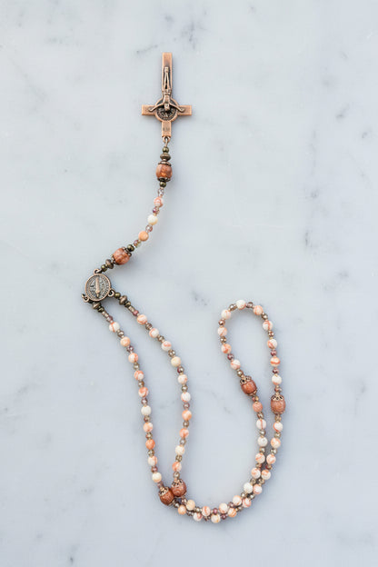 Czech Glass and Netstone Rosary