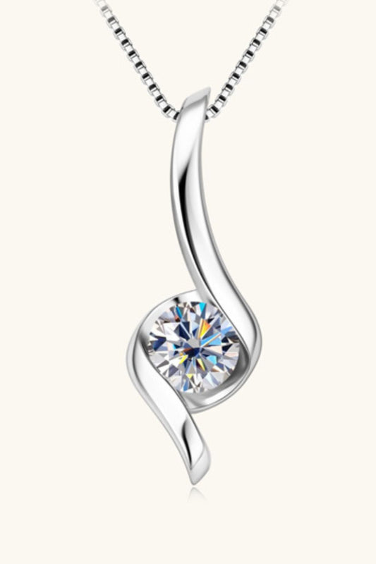 z- 1 Carat Moissanite 925 Sterling Silver Necklace