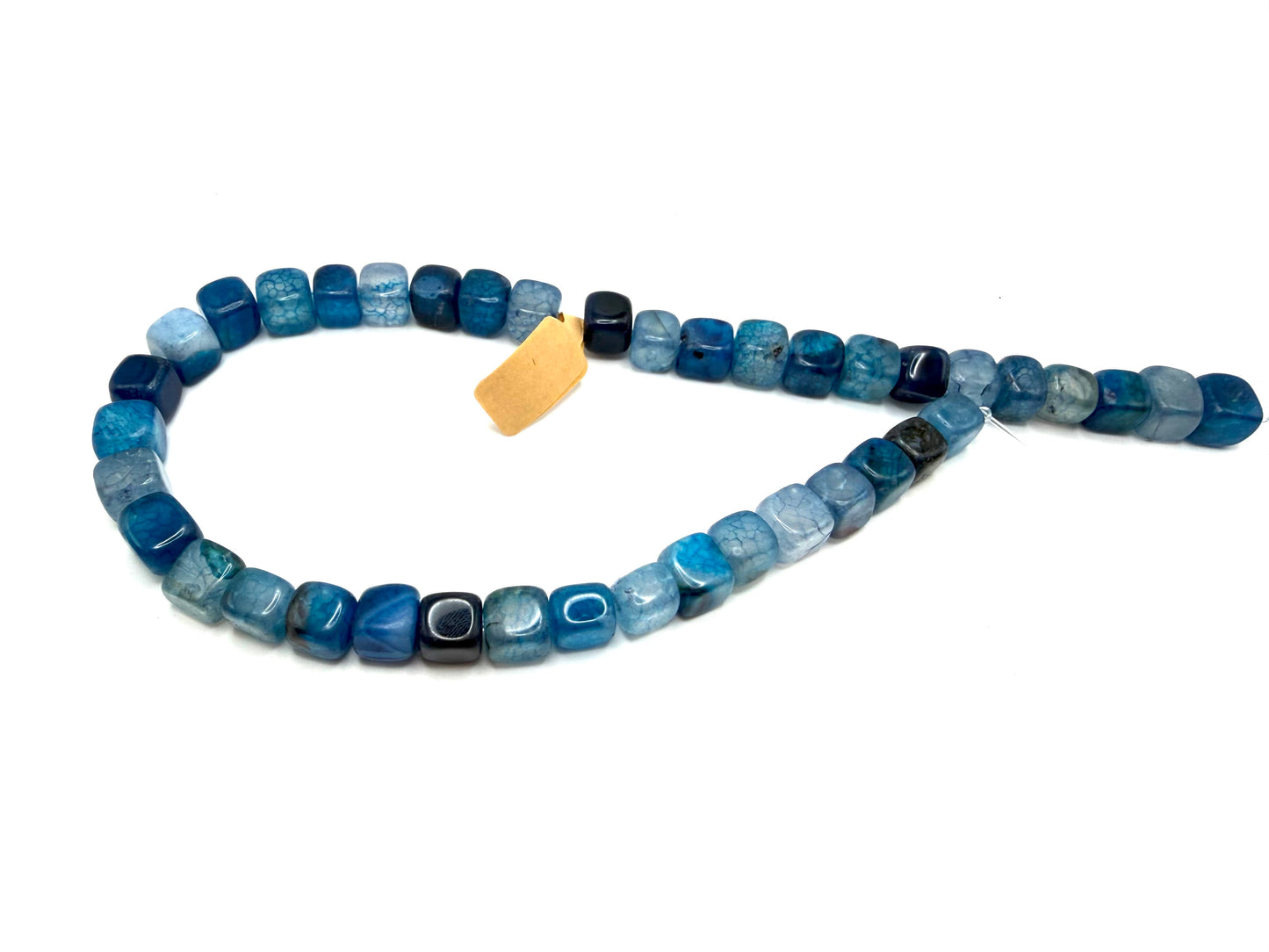 Agate Dragon Vein Cube - Blue