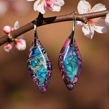 Jasper Teardrop Point Earrings - 5 Styles