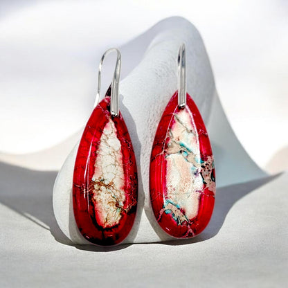 Jasper Water Droplets Earrings - 10 Styles