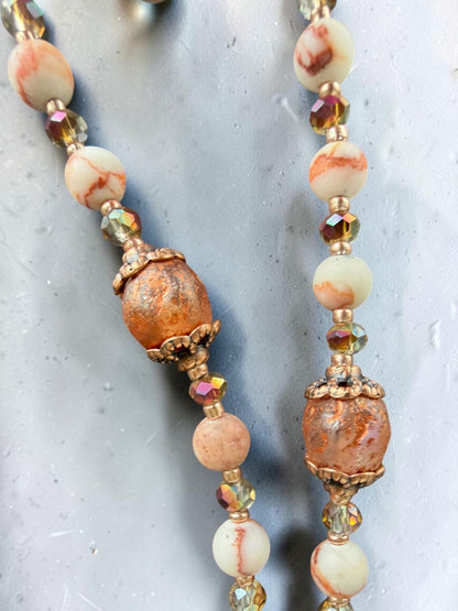 Czech Glass and Netstone Rosary