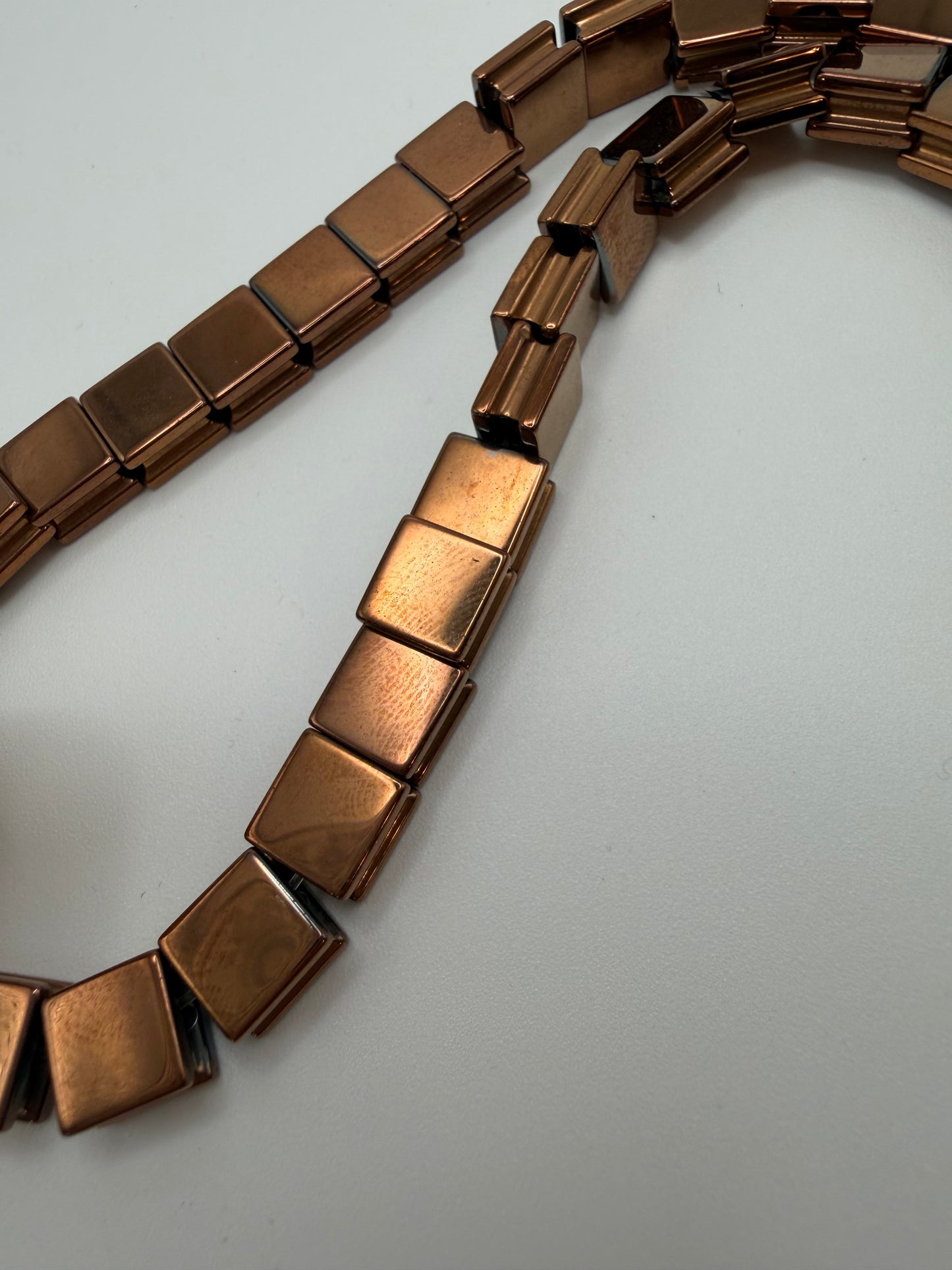 Synthetic Hematite - Square - red copper color