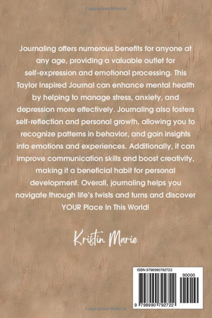 Journal - A Place In This World: A Taylor Inspired Writing Journal - Amazon