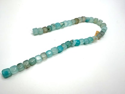 Agate Dragon Vein Cube - Lake Blue