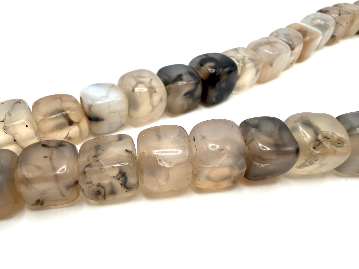 Agate Dragon Vein Cube - Smokey
