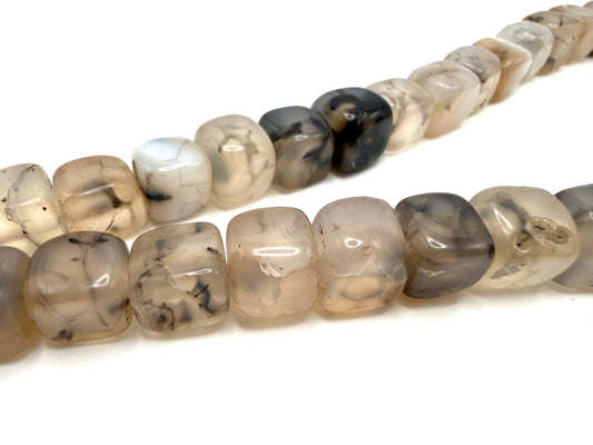 Agate Dragon Vein Cube - Smokey - 40