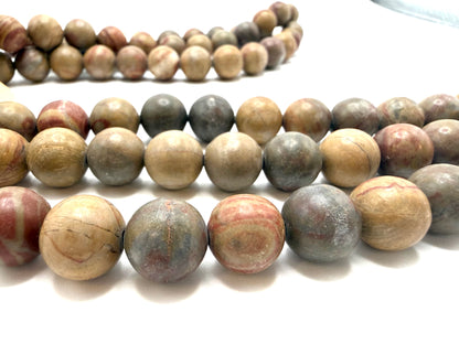 Jasper Red Rainbow 12 mm - 32 beads