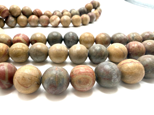 Jasper Red Rainbow 12 mm - 32 beads