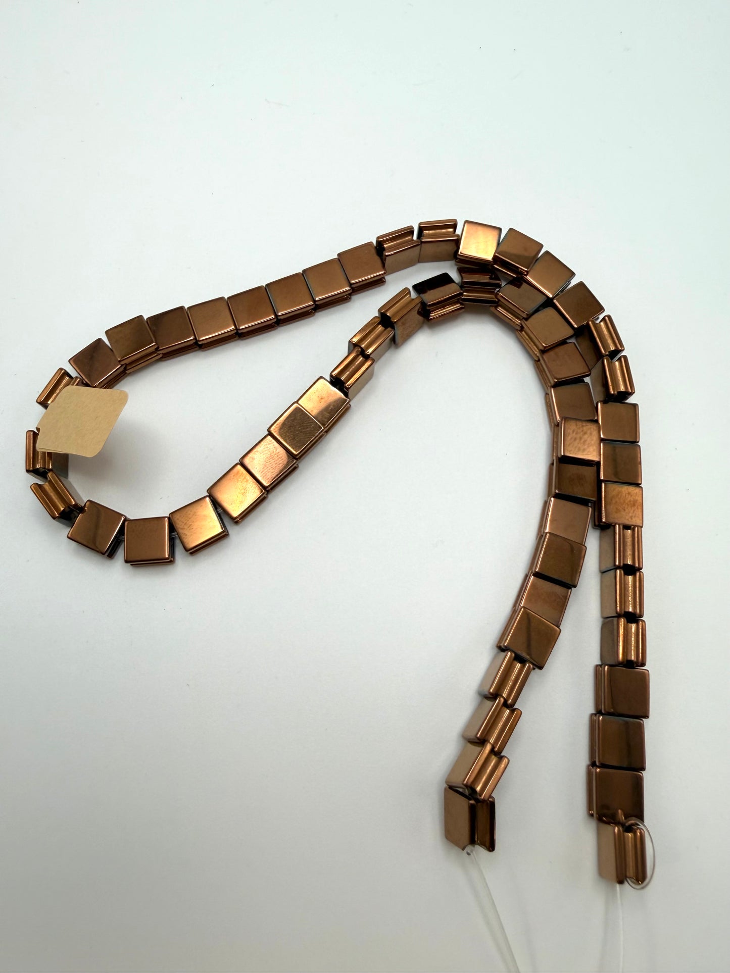 Synthetic Hematite - Square - red copper color