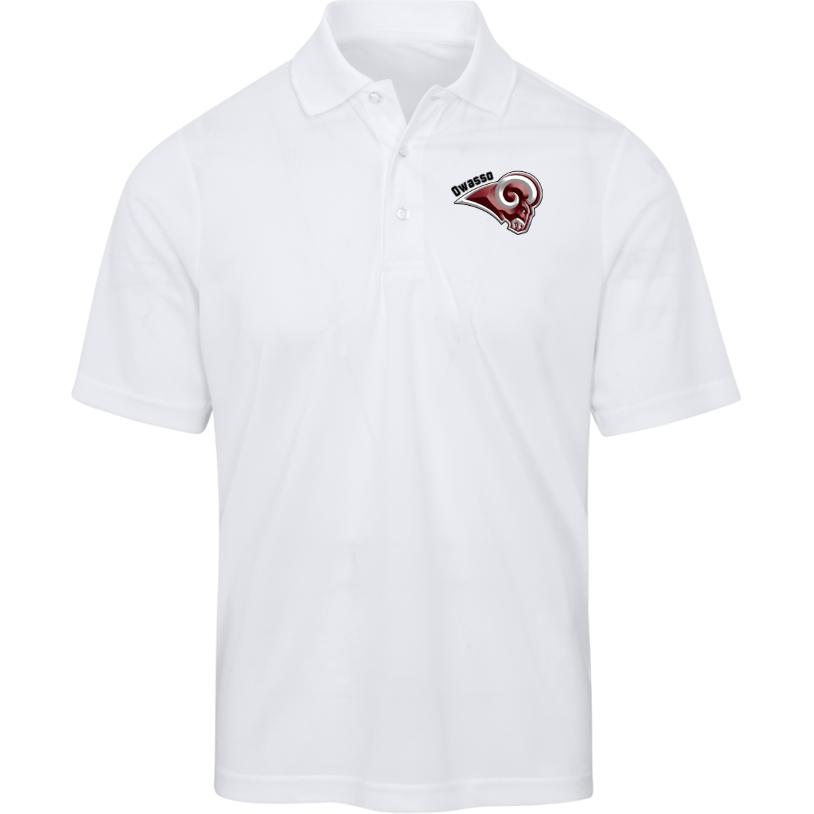 Mens Sort Sleeve Polo - Rams