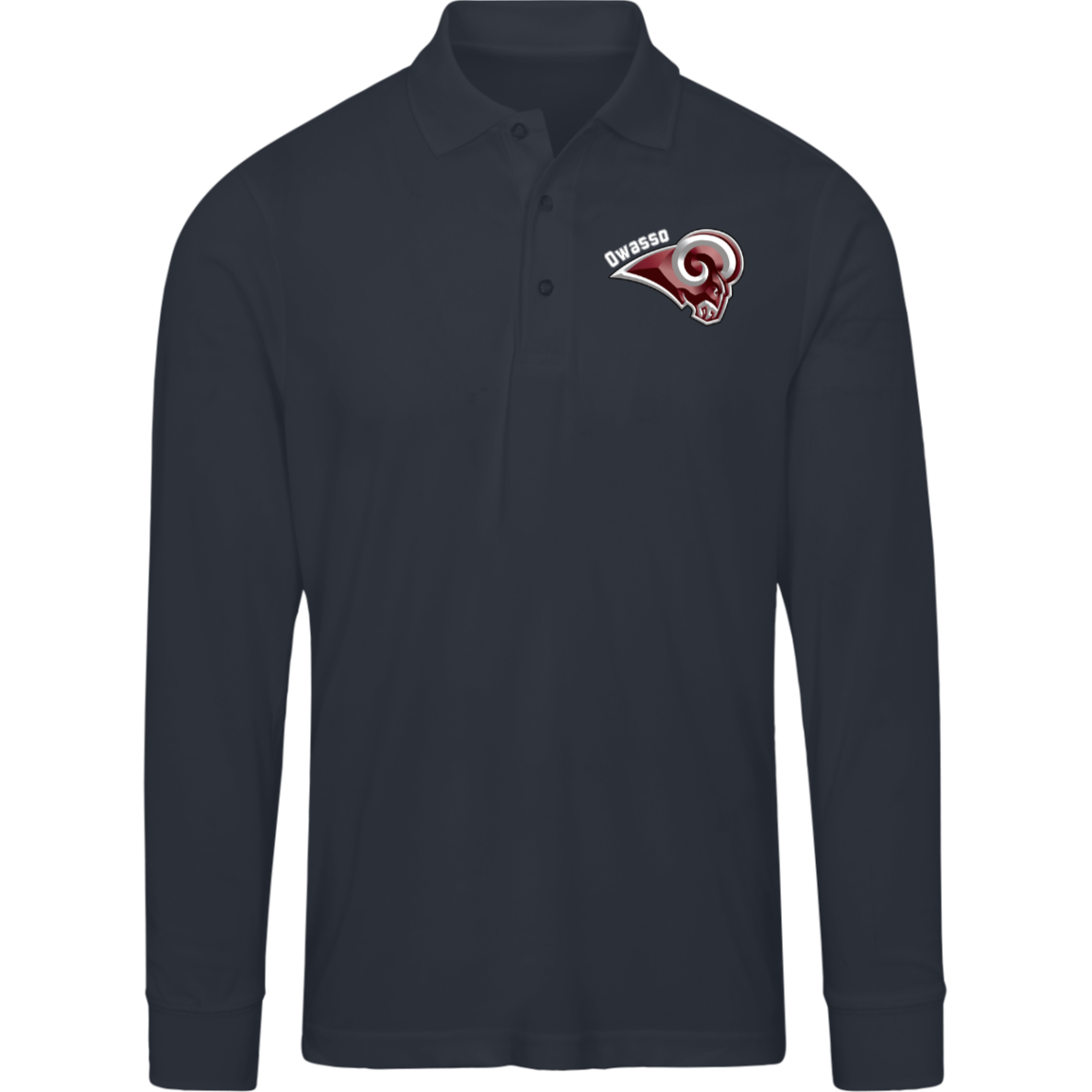 Mens Pinnacle Long Sleve Polo - Rams