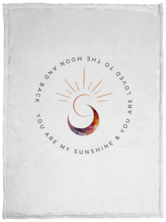 Plush Fleece Baby Blanket - 30x40 Sun Moon