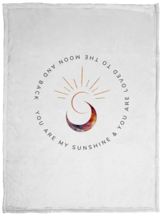 Plush Fleece Baby Blanket - 30x40 Sun Moon