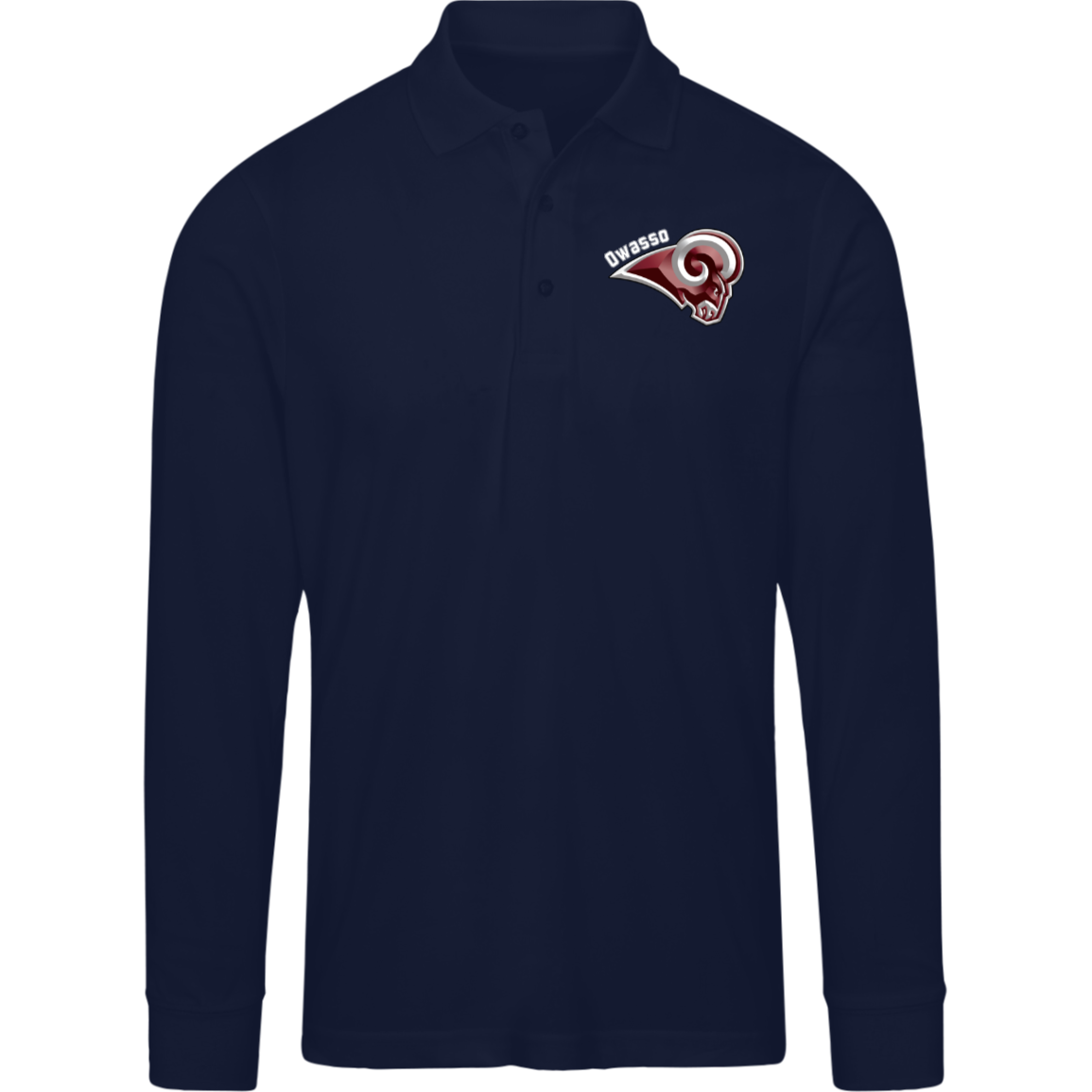 Mens Pinnacle Long Sleve Polo - Rams