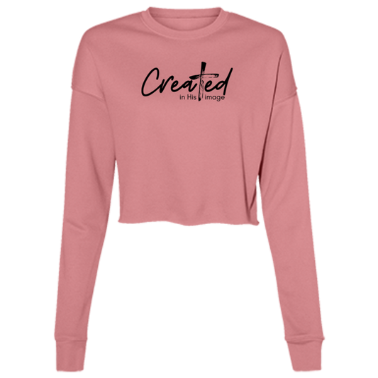 Ladies' Cropped Fleece Crew -Created