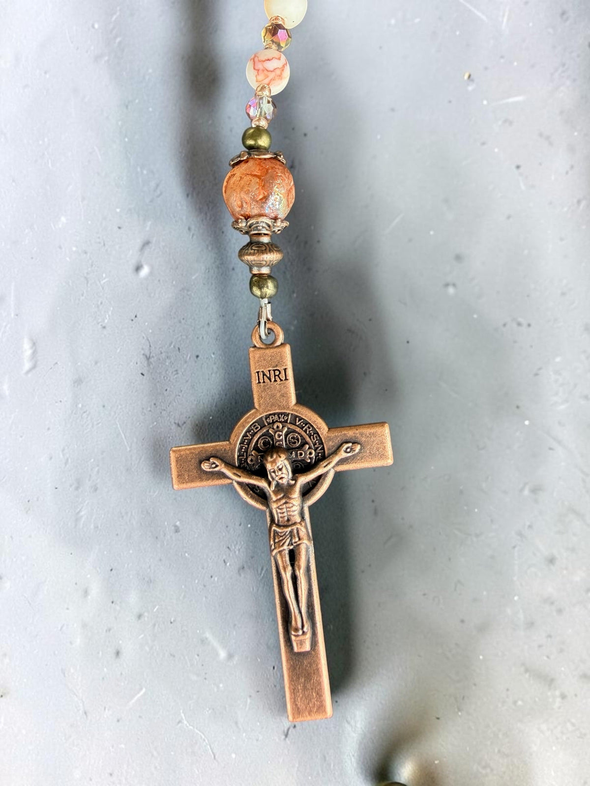 Czech Glass and Netstone Rosary