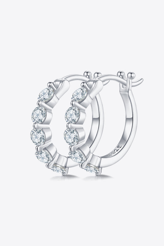 z- 1 Carat Moissanite 925 Sterling Silver Earrings