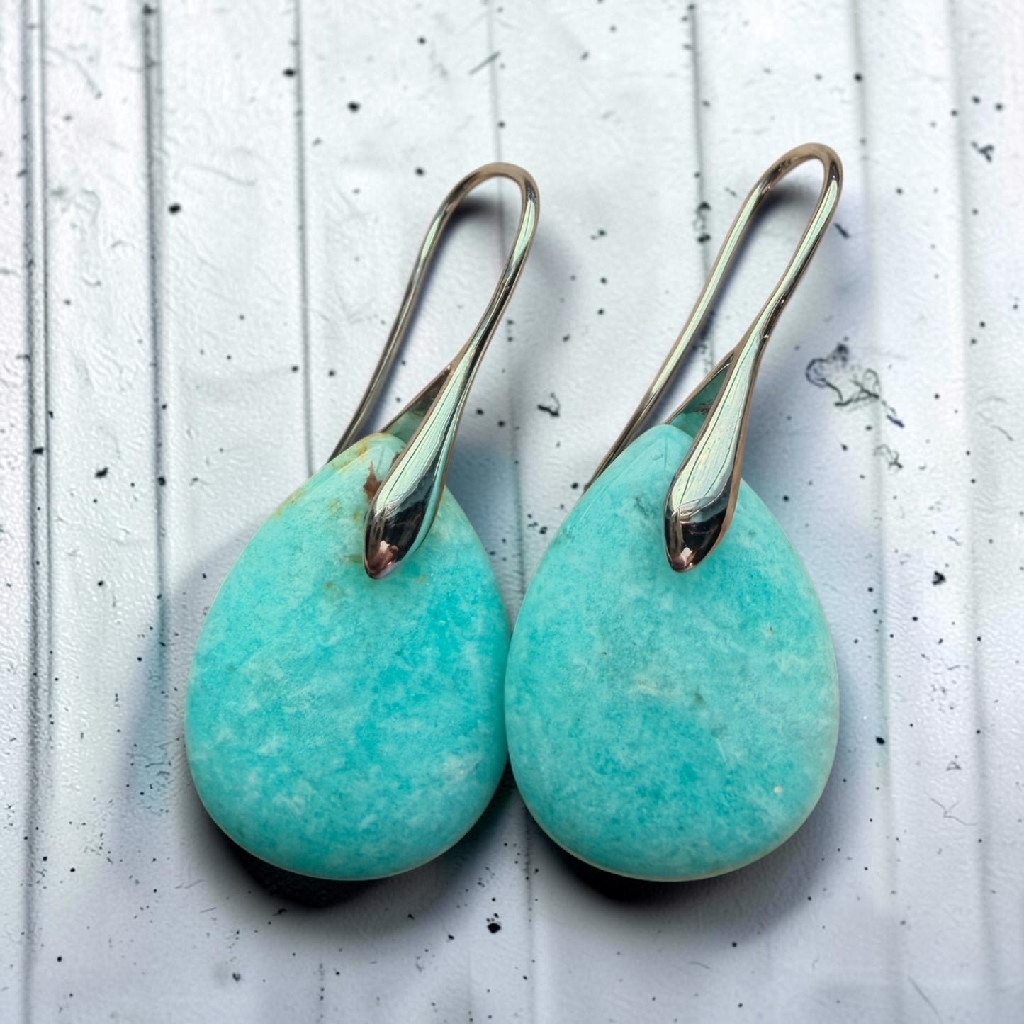 Amzonite Teardrop Earrings