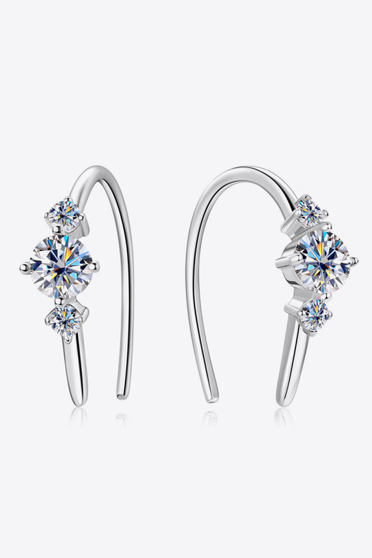z- .72 carat Moissanite 925 Sterling Silver Earrings