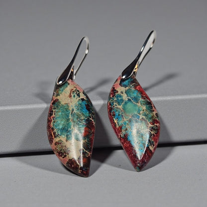 Jasper Teardrop Point Earrings - 5 Styles