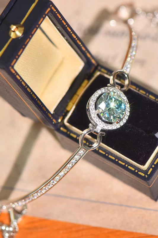 z- 2 Carat Moissanite Platinum-Plated Bracelet