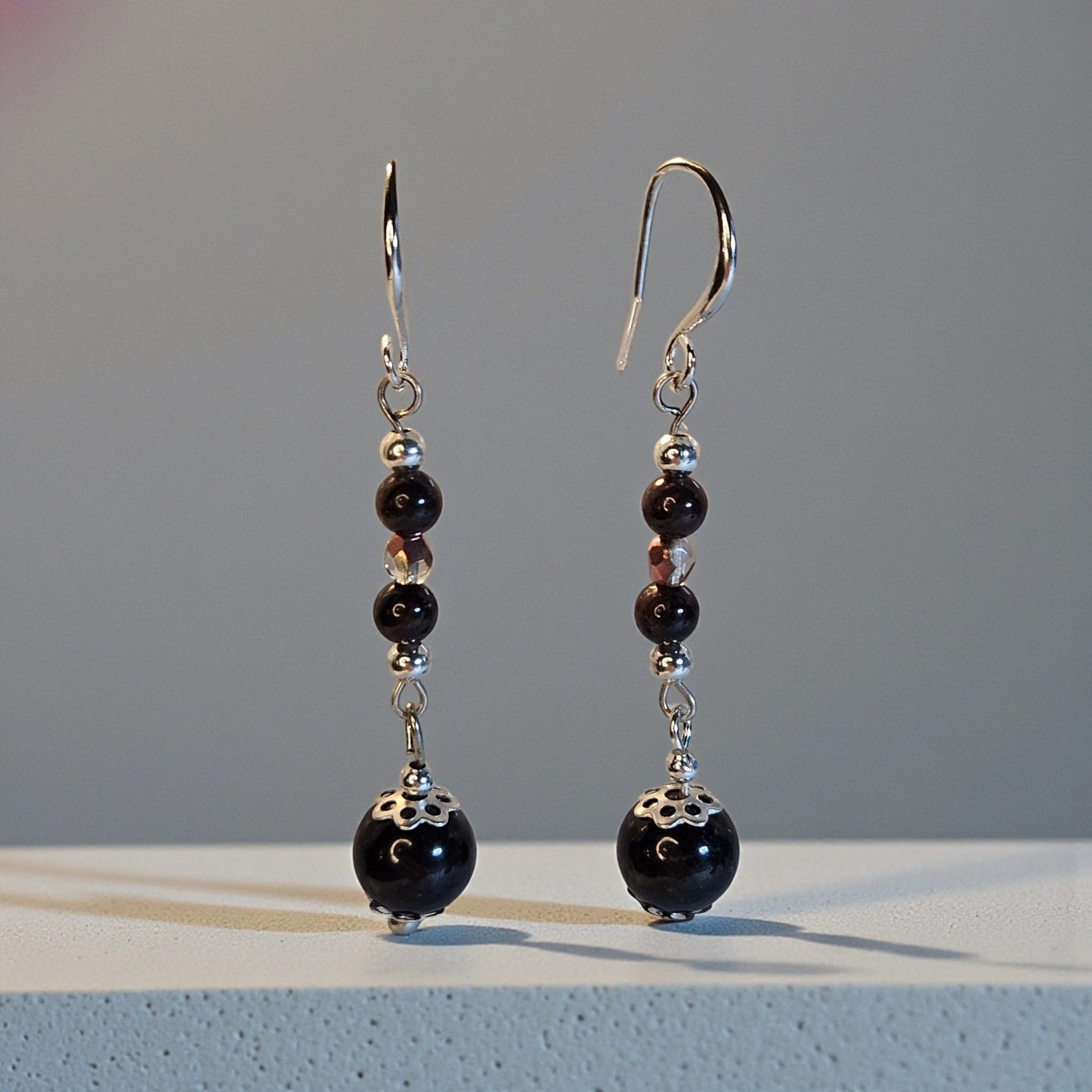Garnet Natural Stone Earrings - 2 Styles