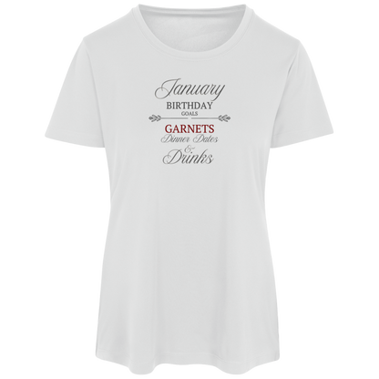 January Bday Goals Womens Tee