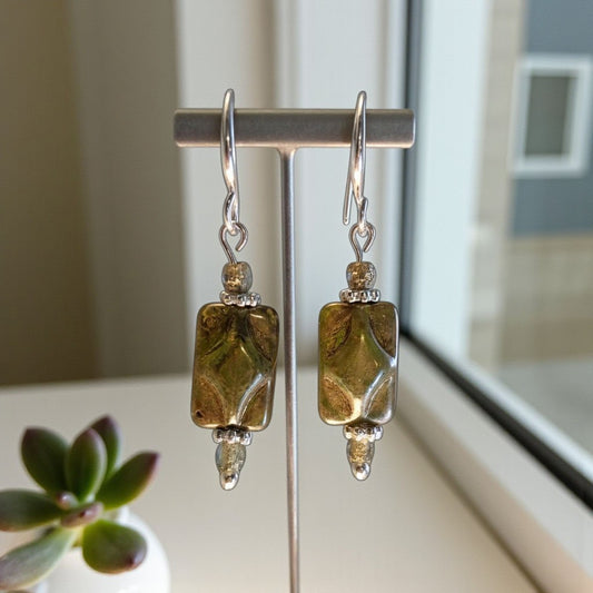 Czech Glass Earrings with Sterling Ear Hooks