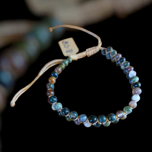 Jasper Double Row Knitted 4 mm Stone Bracelet