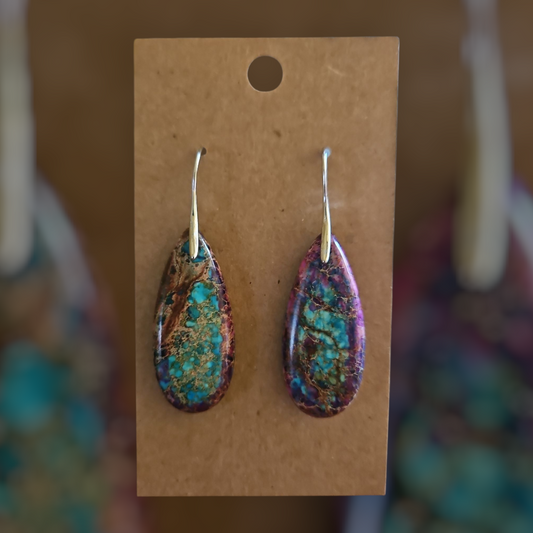 Jasper Water Droplets Earrings - 7 Styles