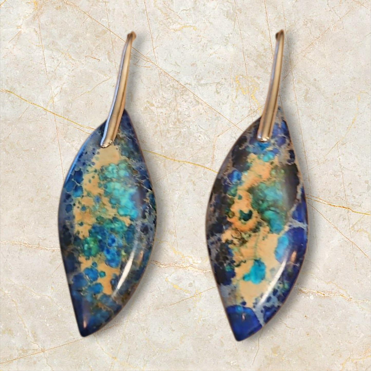 Jasper Teardrop Point Earrings - 2 Styles