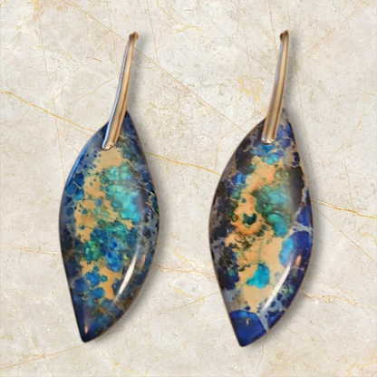 Jasper Teardrop Point Earrings - 5 Styles