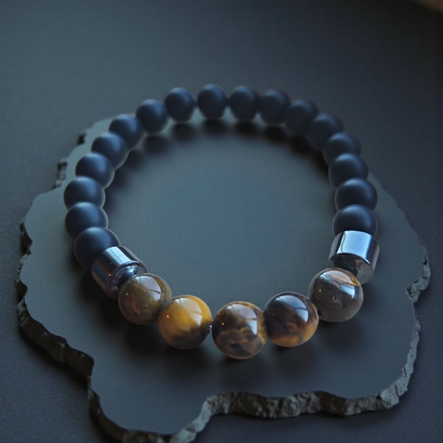 Tiger Eye and Hematite Bracelets  - Unisex - 5 Styles