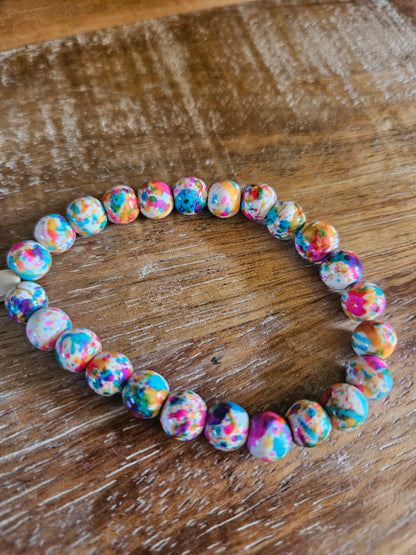 Colorful Beaded Bracelet - 6mm