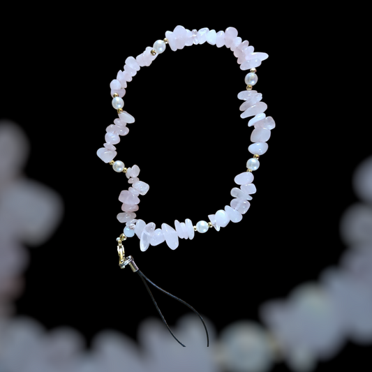 Phone Strap - Natural Crystal Agate Stone - 4 Styles